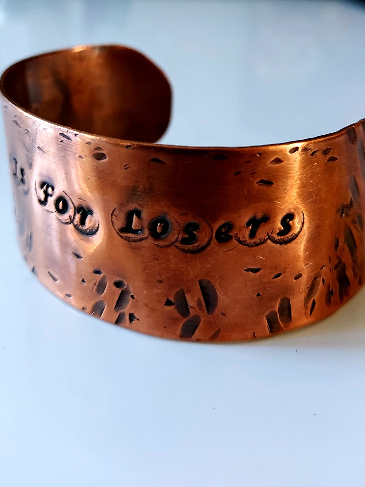 "Winning Is For Losers" Copper Cuff