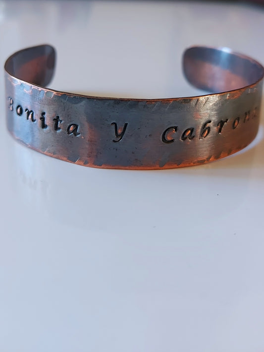 Bonita y Cabrona Copper Cuff