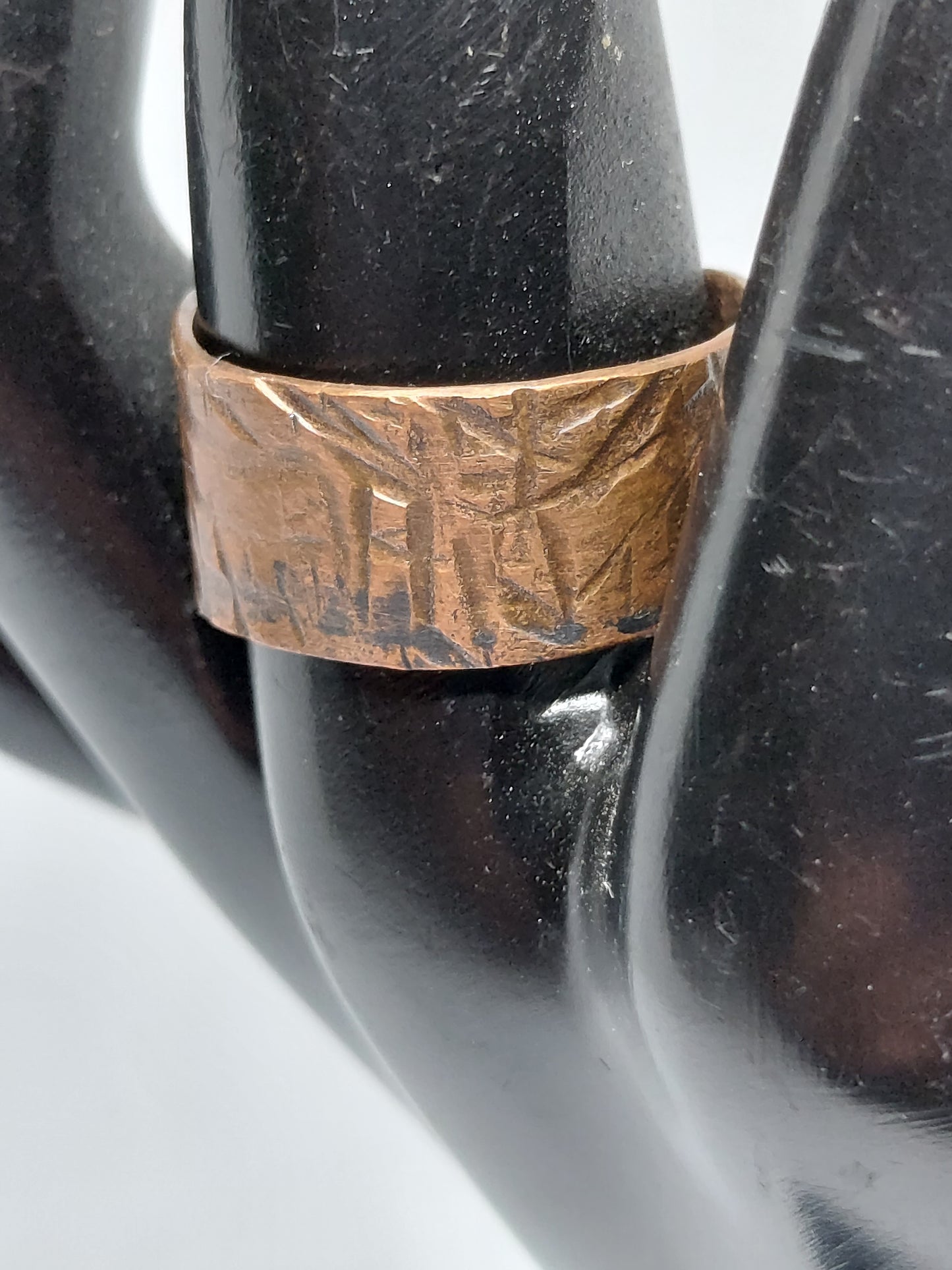 Open Fabric Pressed Copper Ring