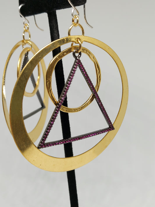Ruby Geo Hoops