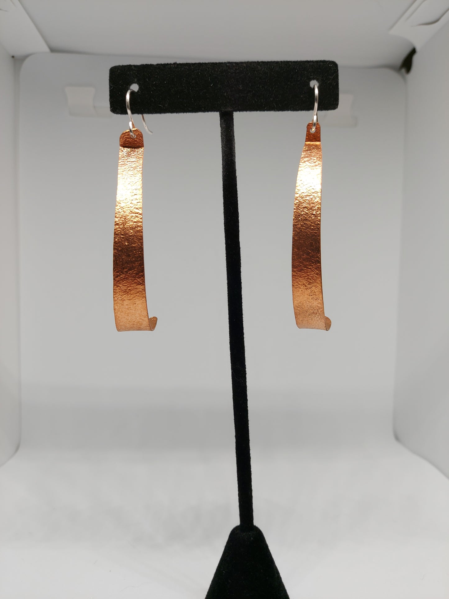 Copper Half Hoop Earrings