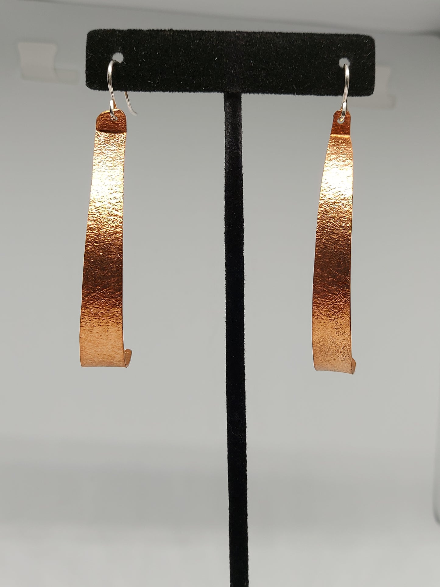 Copper Half Hoop Earrings