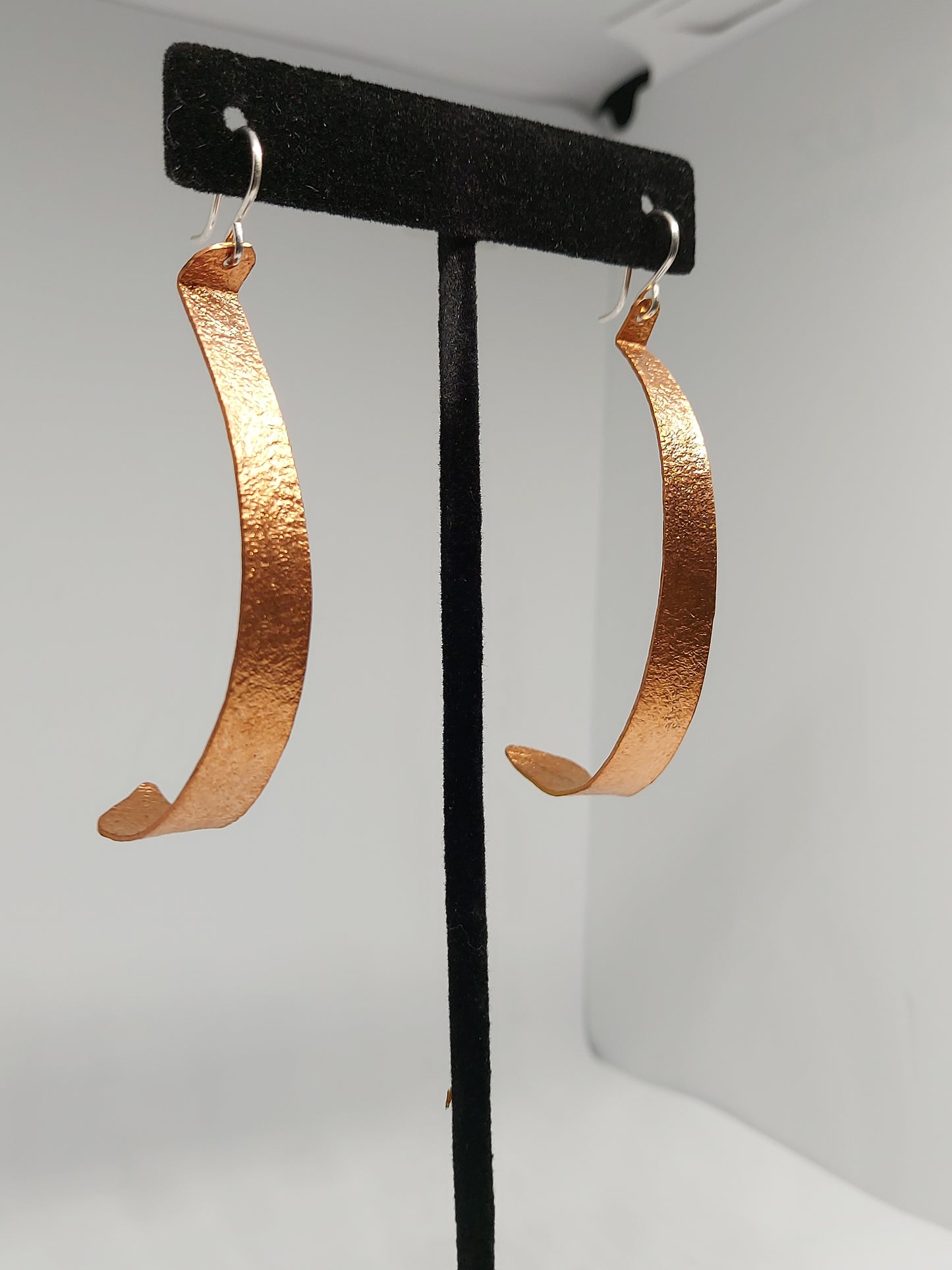 Copper Half Hoop Earrings