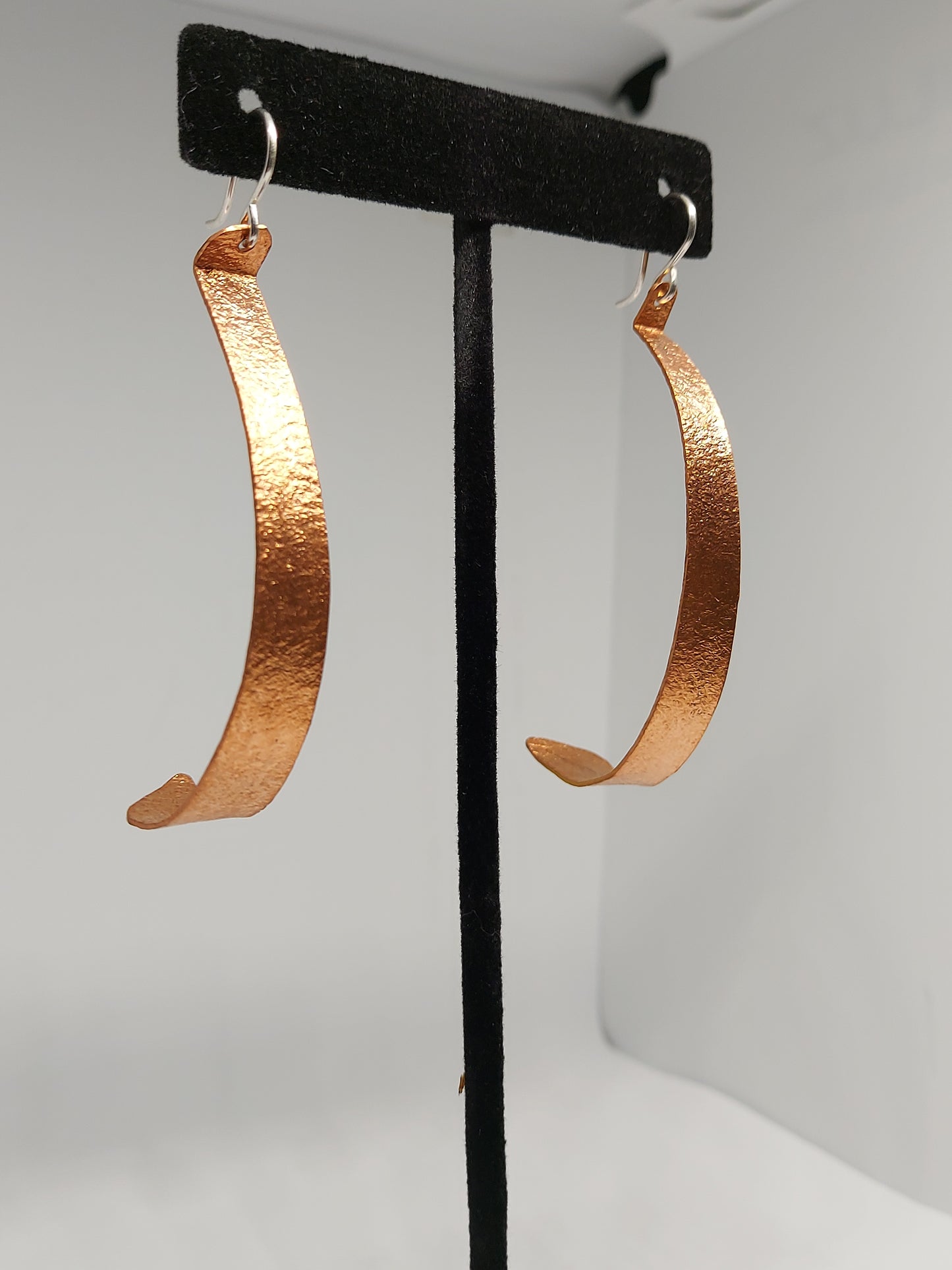 Copper Half Hoop Earrings