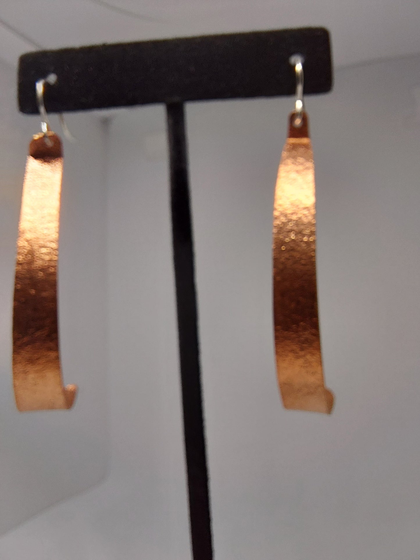 Copper Half Hoop Earrings
