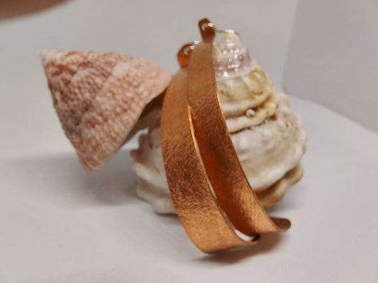 Copper Half Hoop Earrings