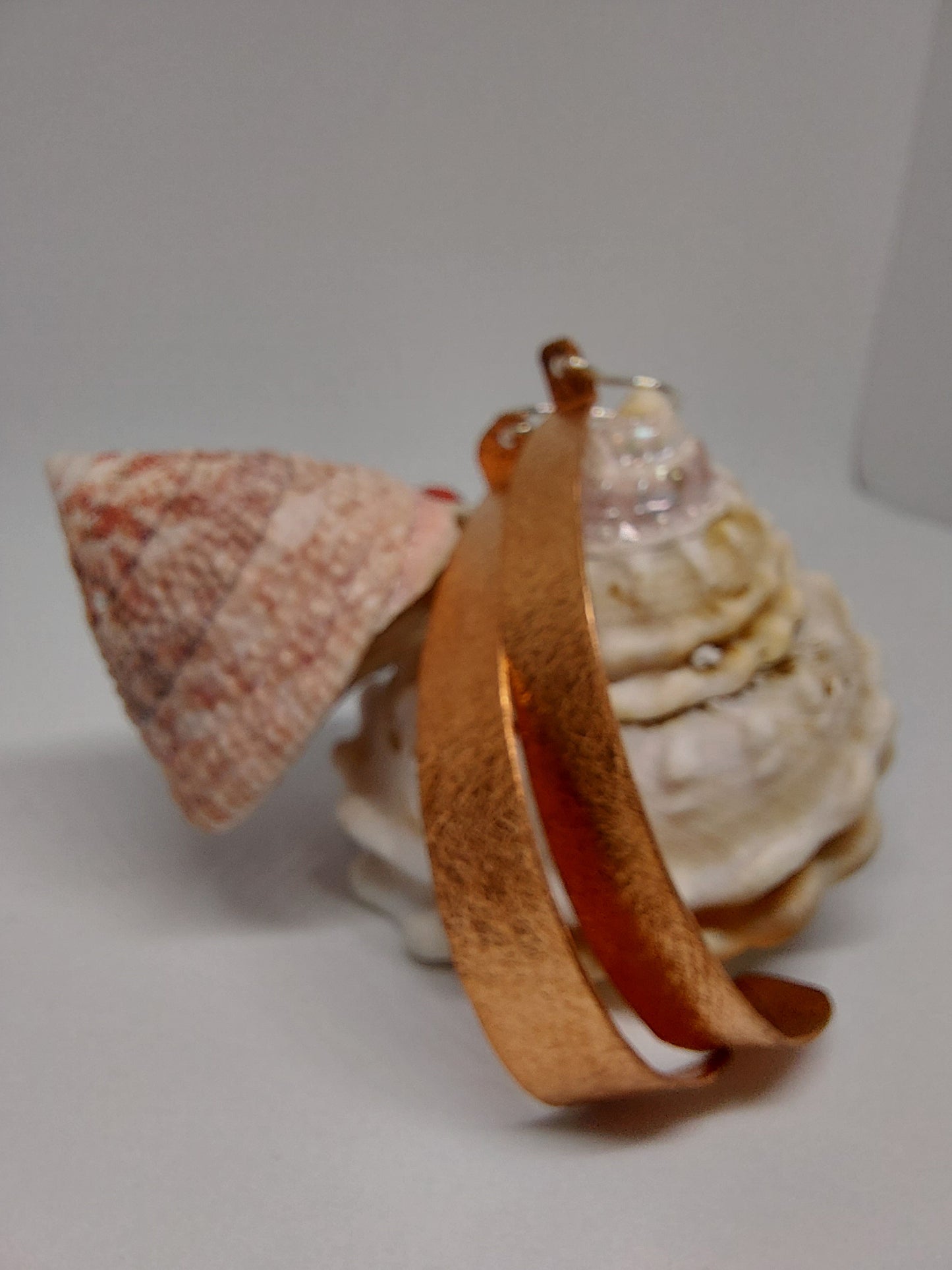 Copper Half Hoop Earrings