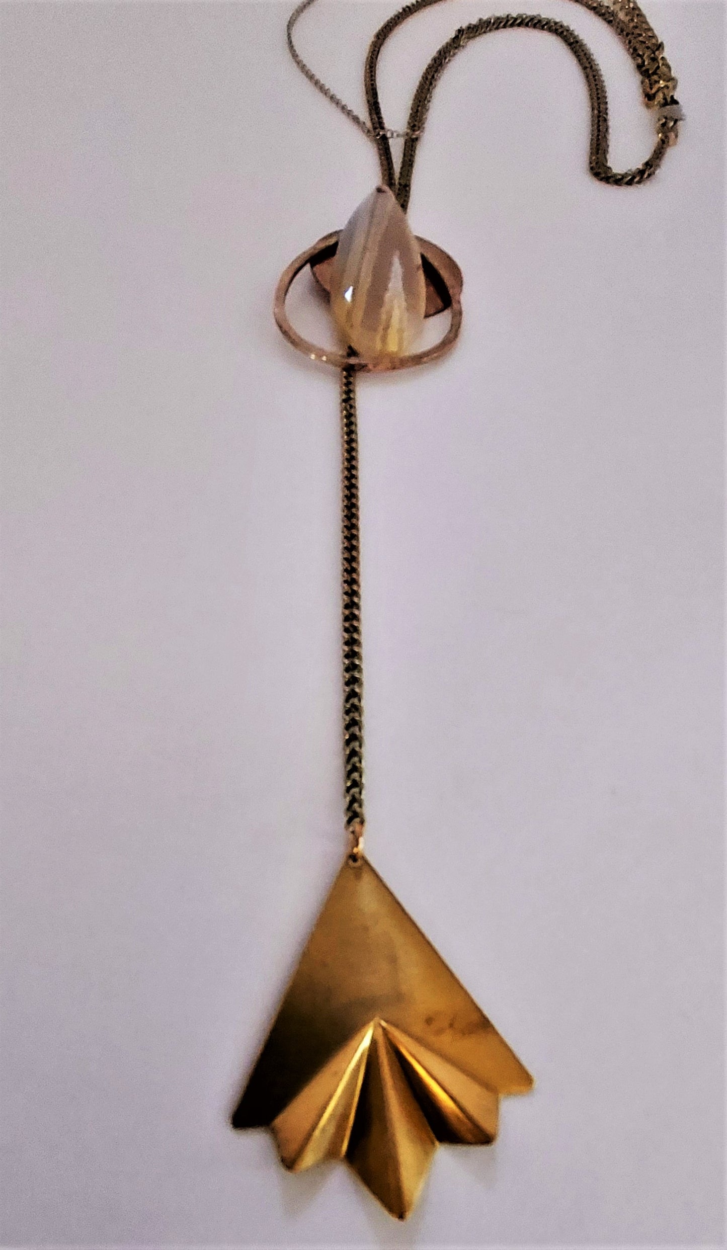 Banded Agate Teardrop Necklace