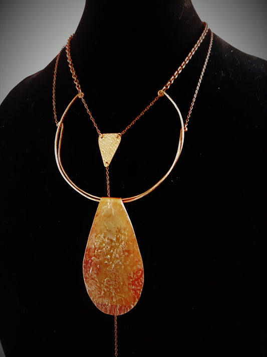 Copper Teardrop Necklace
