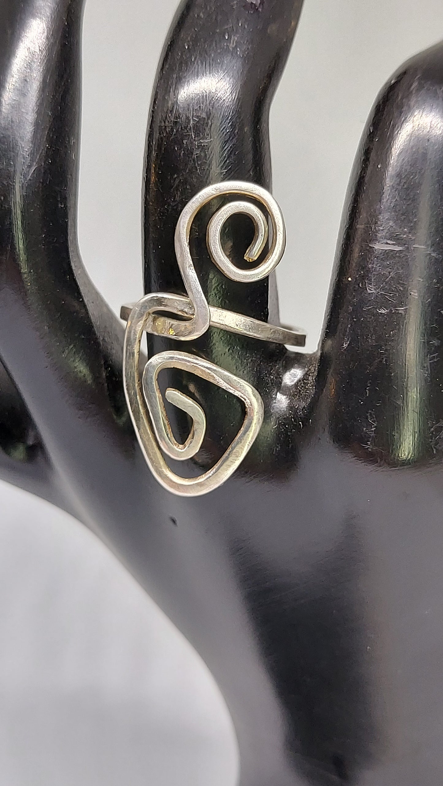 Sterling Silver Geo Ring