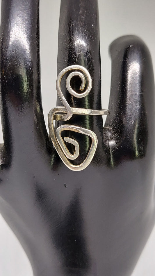 Sterling Silver Geo Ring