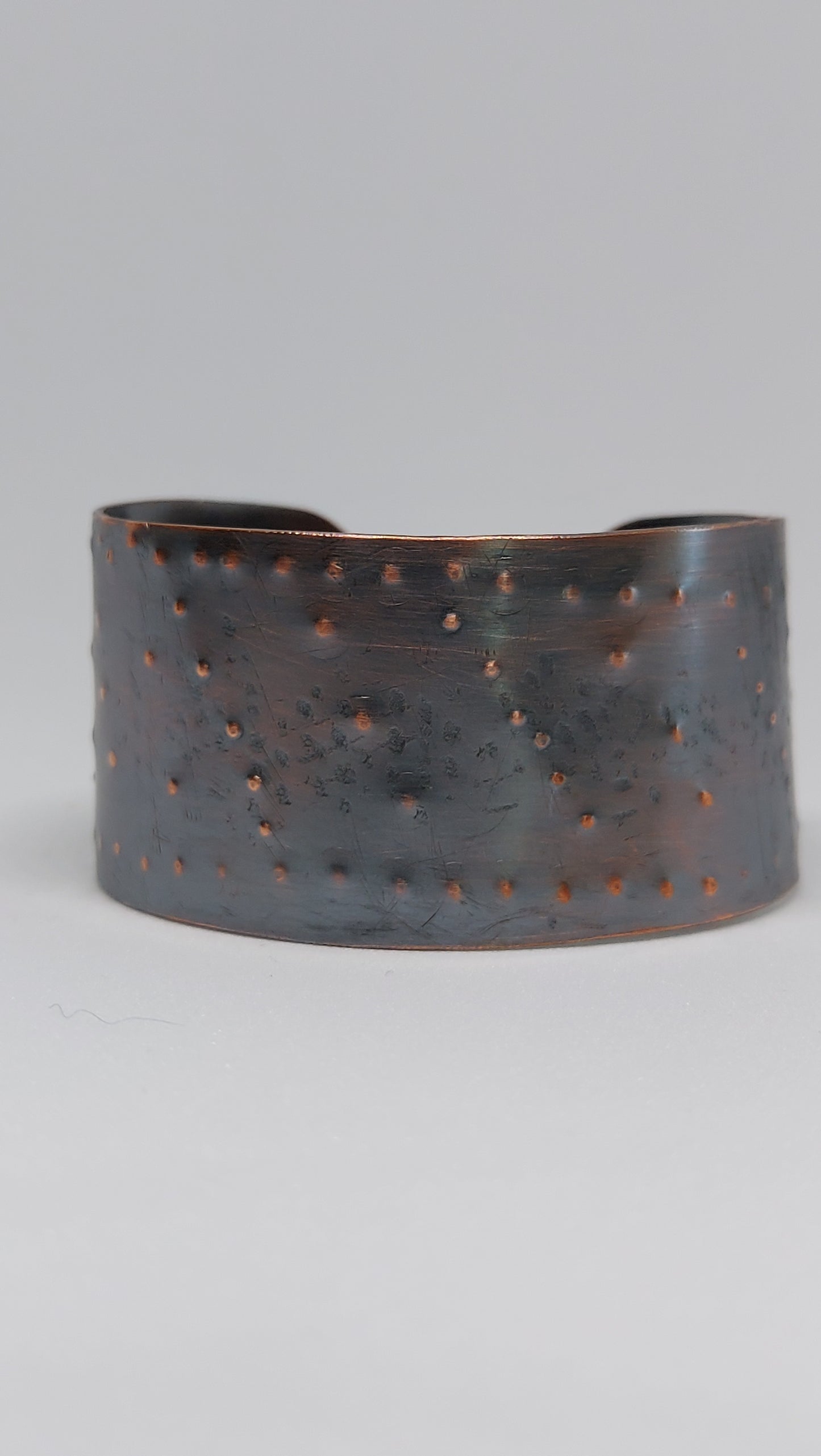 Pointillist Copper Cuff
