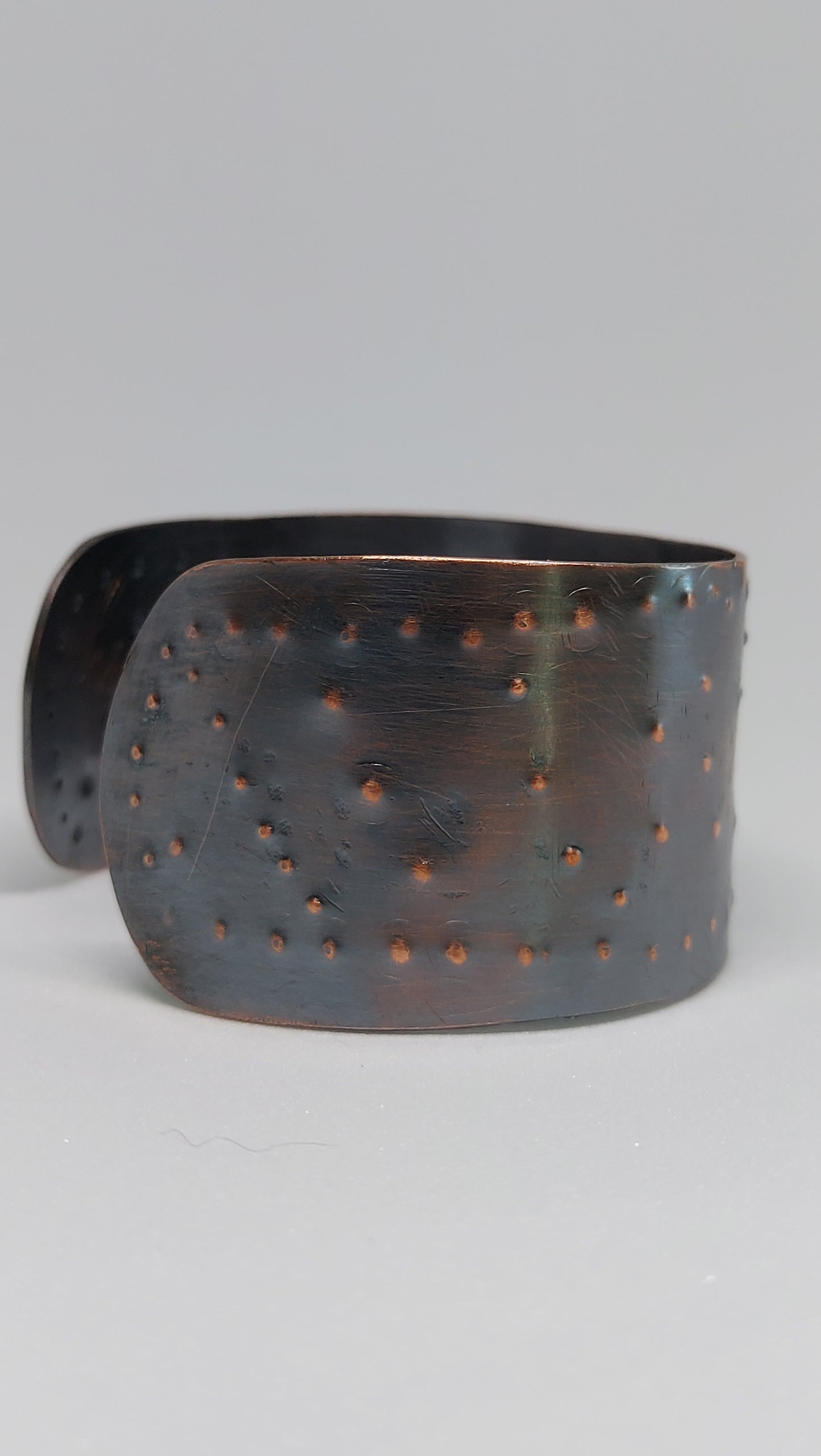 Pointillist Copper Cuff