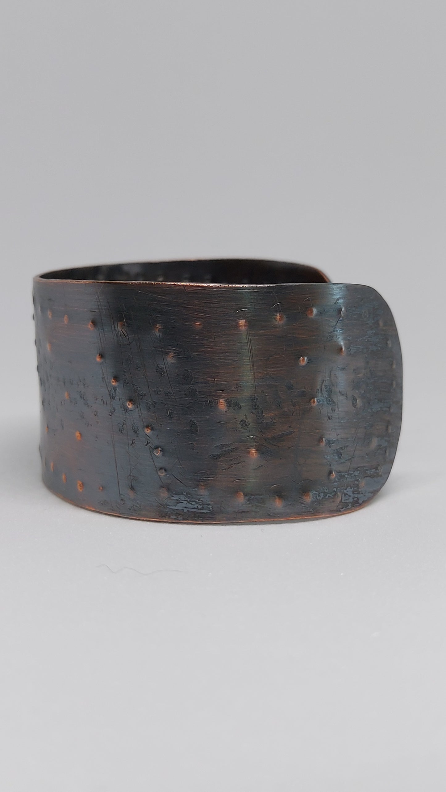 Pointillist Copper Cuff