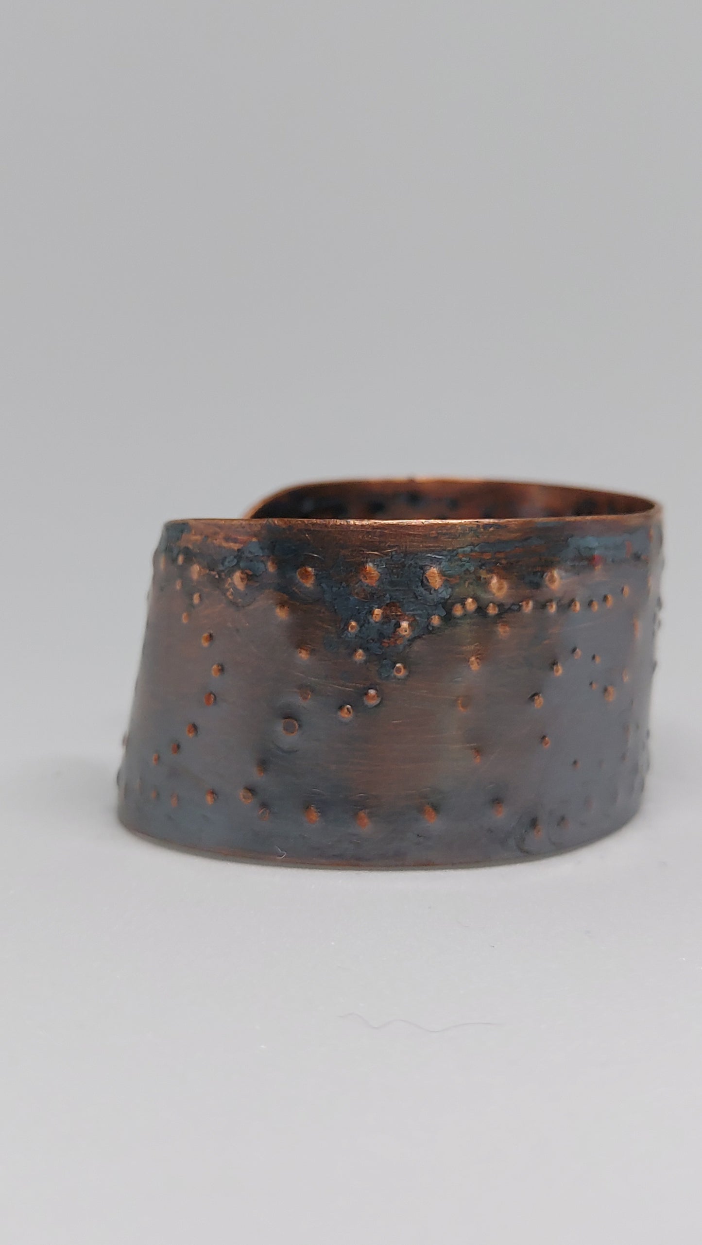 Pointillist Copper Cuff