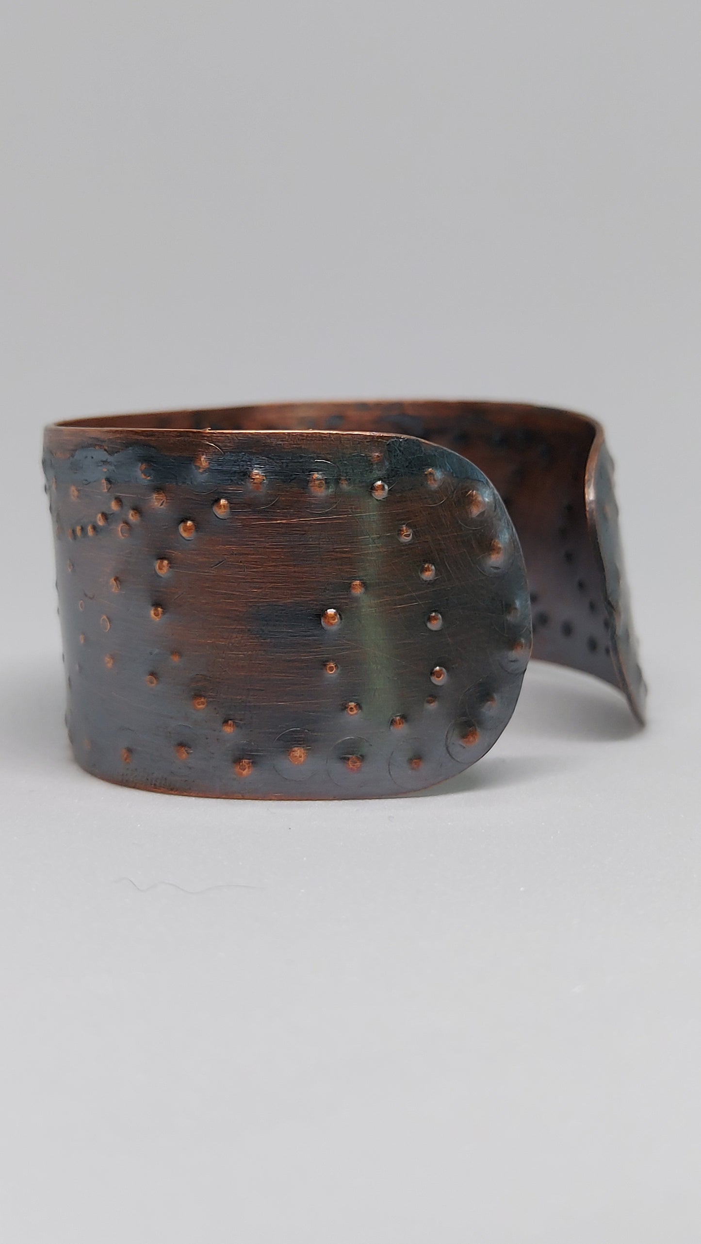 Pointillist Copper Cuff