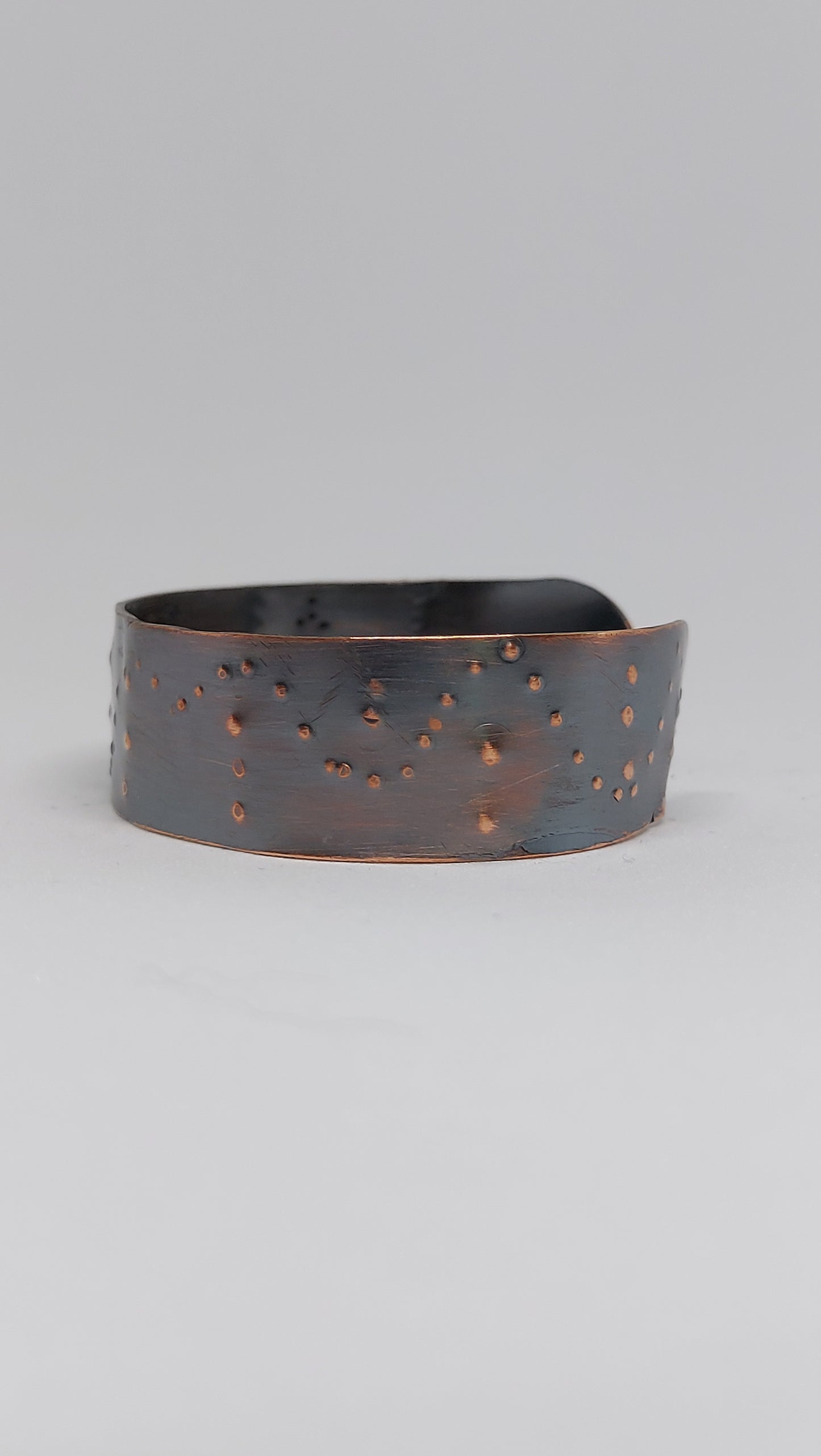 Slim Pointillist Copper Cuff