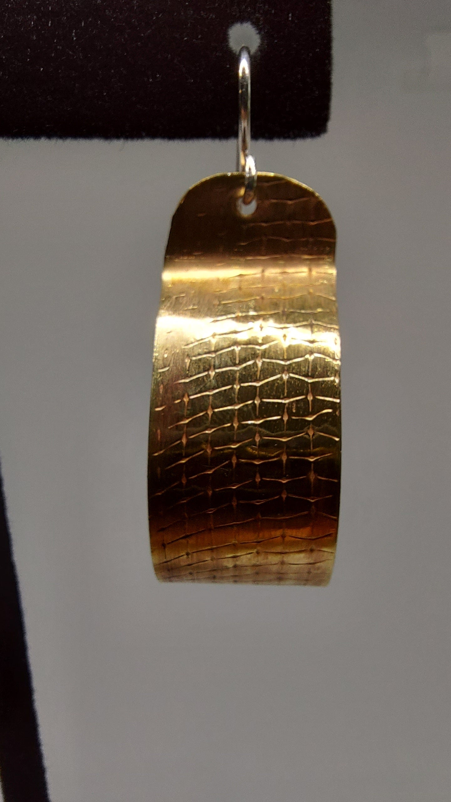 Textured Brass Mini Hoop Earrings