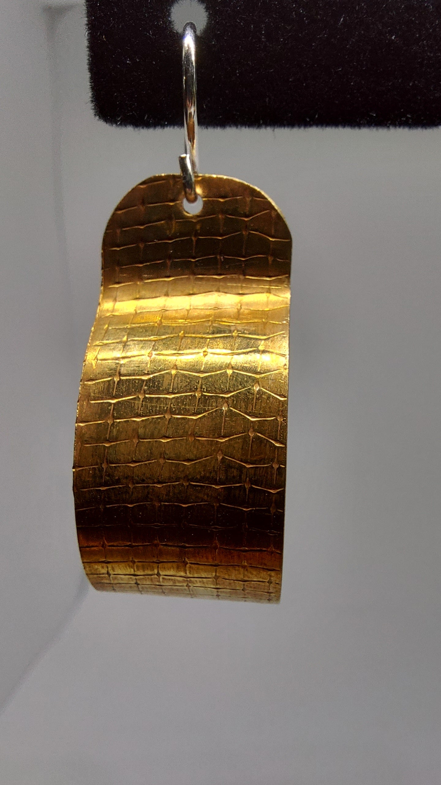 Textured Brass Mini Hoop Earrings