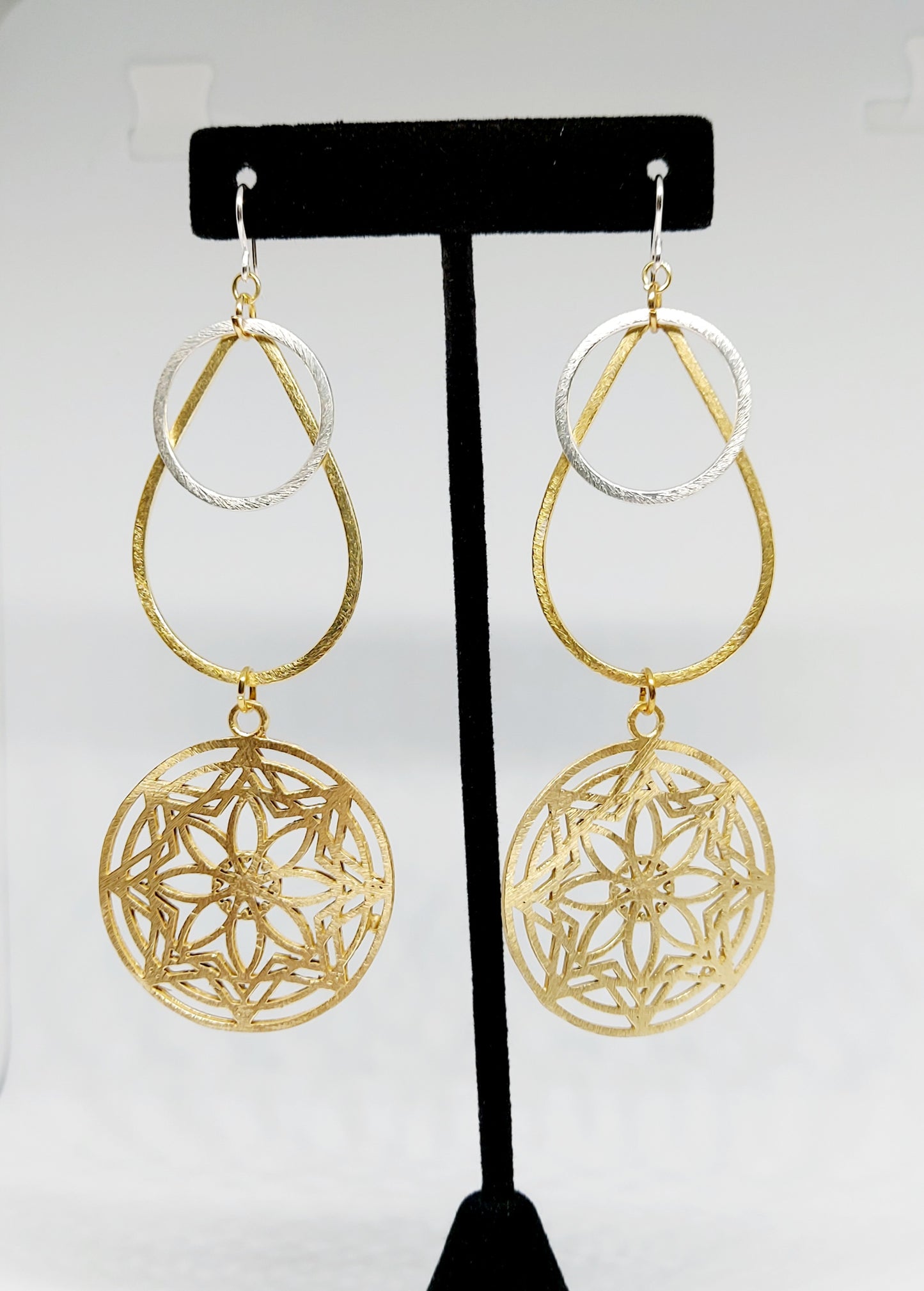 Mandala Tear Drop Earrings