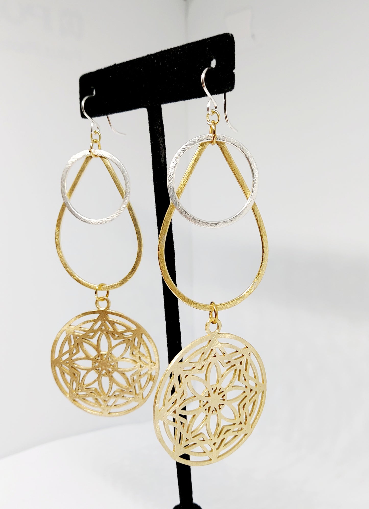 Mandala Tear Drop Earrings