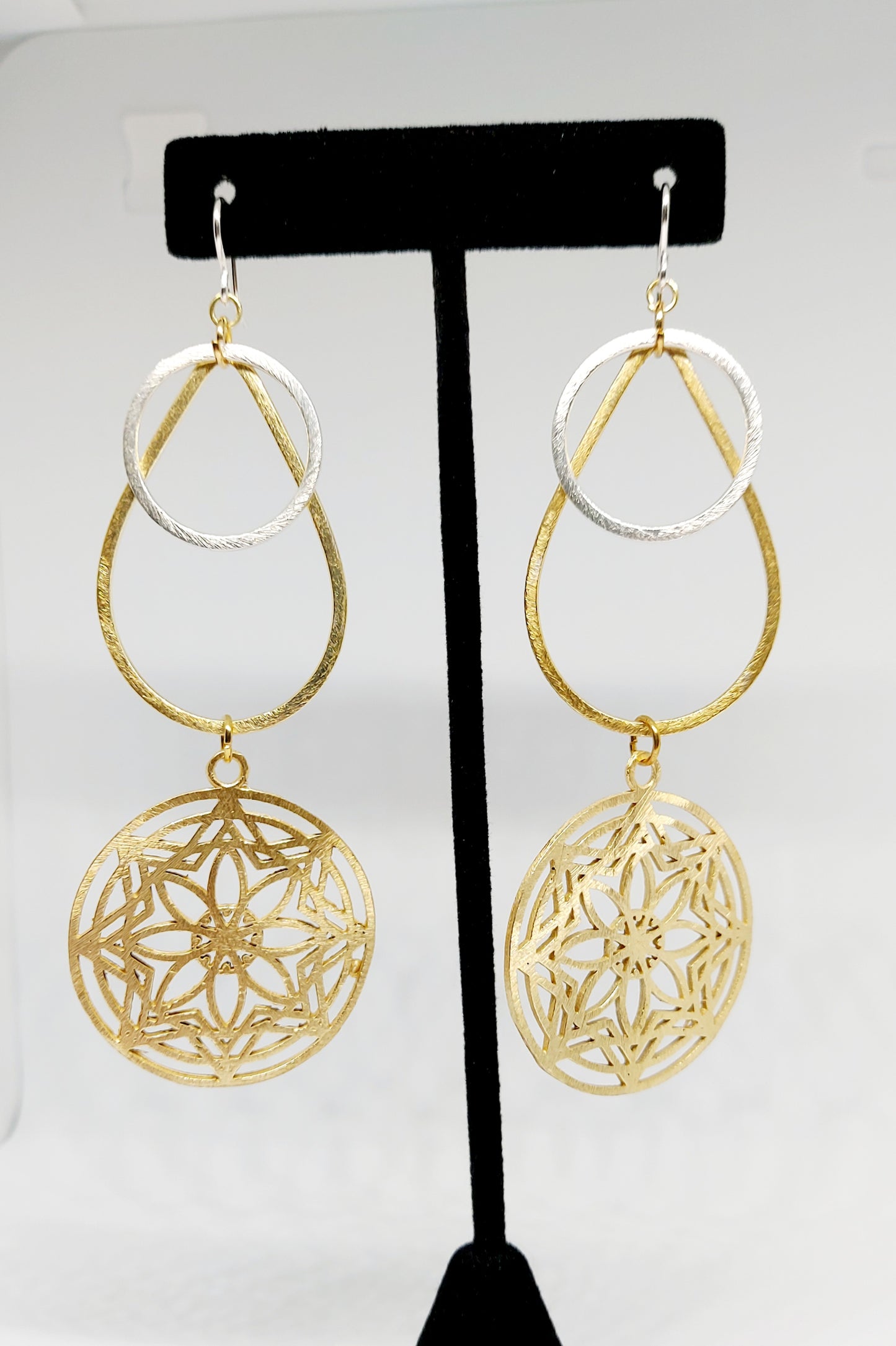 Mandala Tear Drop Earrings