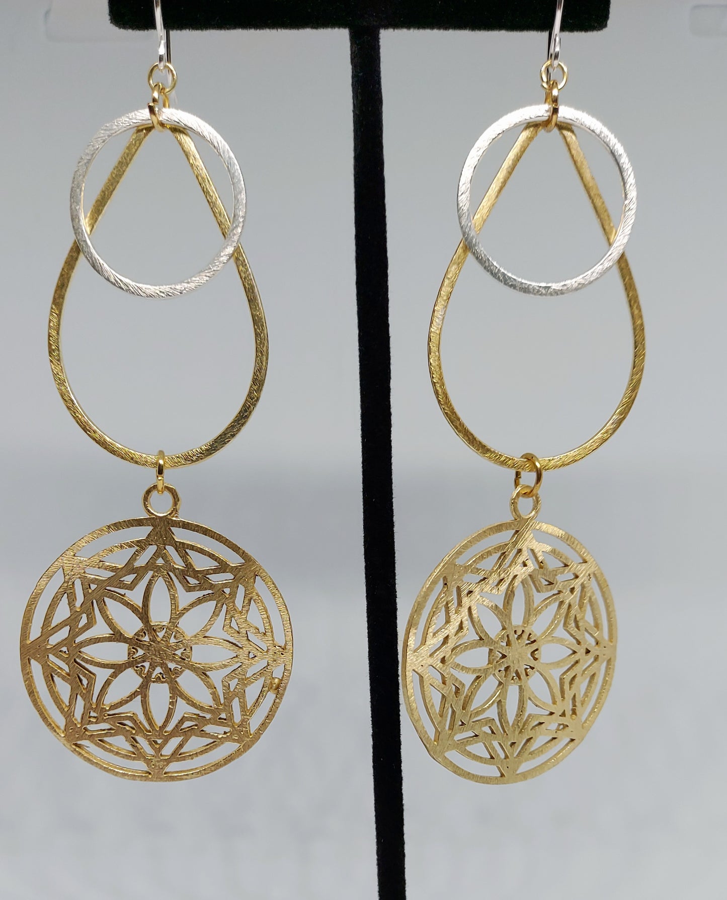 Mandala Tear Drop Earrings