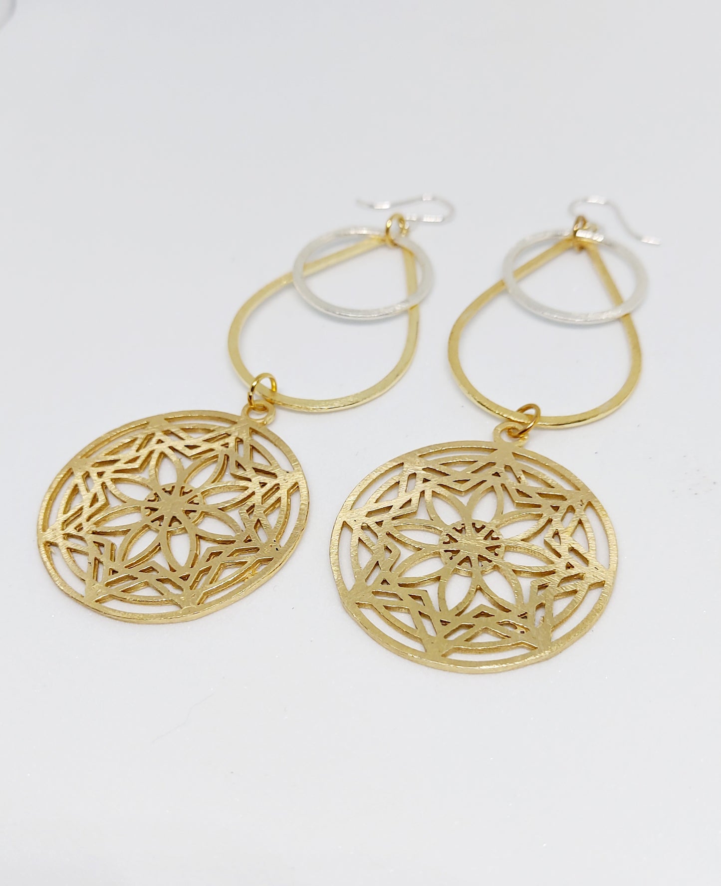 Mandala Tear Drop Earrings