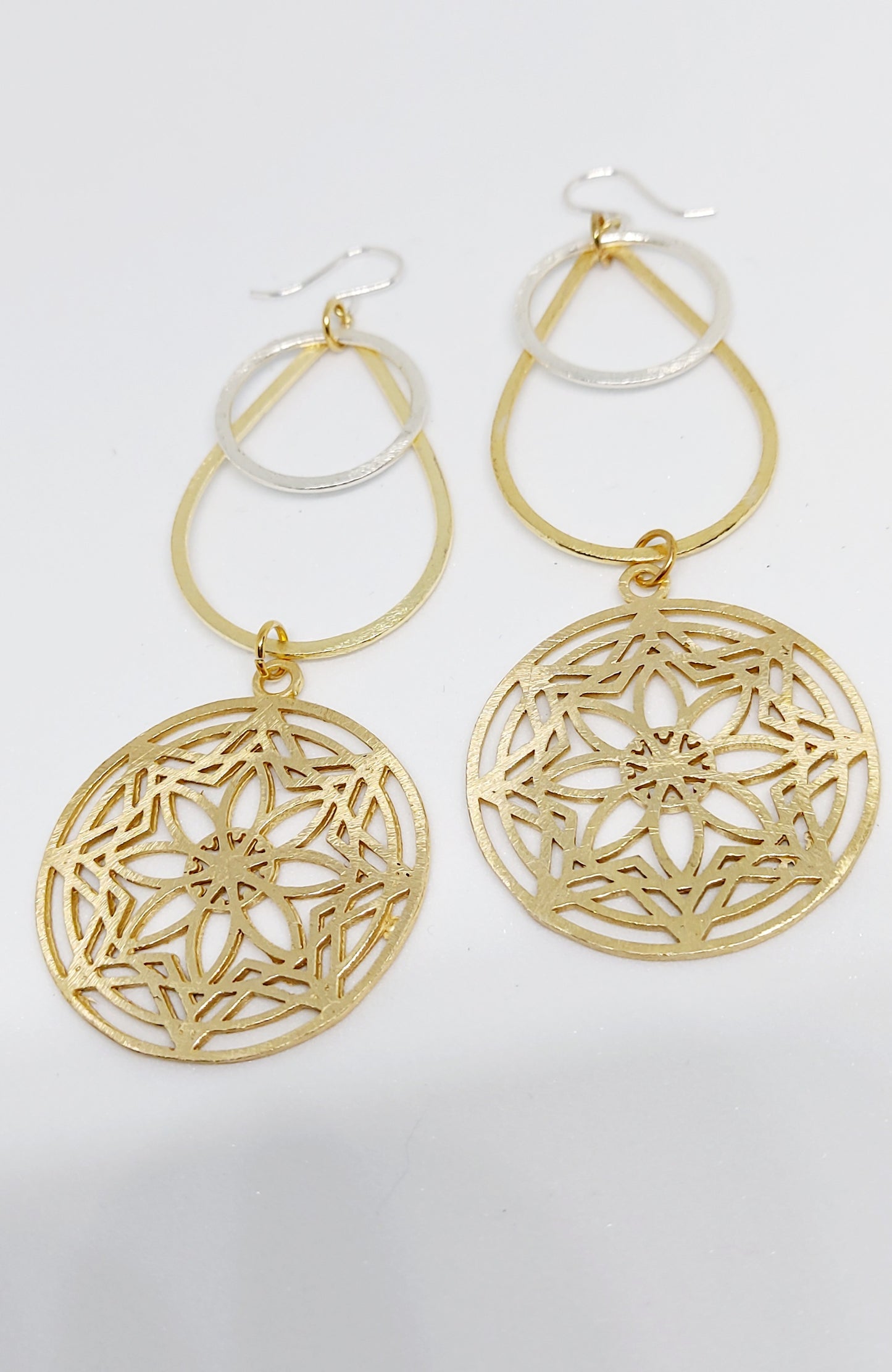 Mandala Tear Drop Earrings