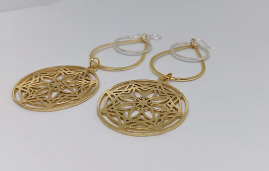 Mandala Tear Drop Earrings