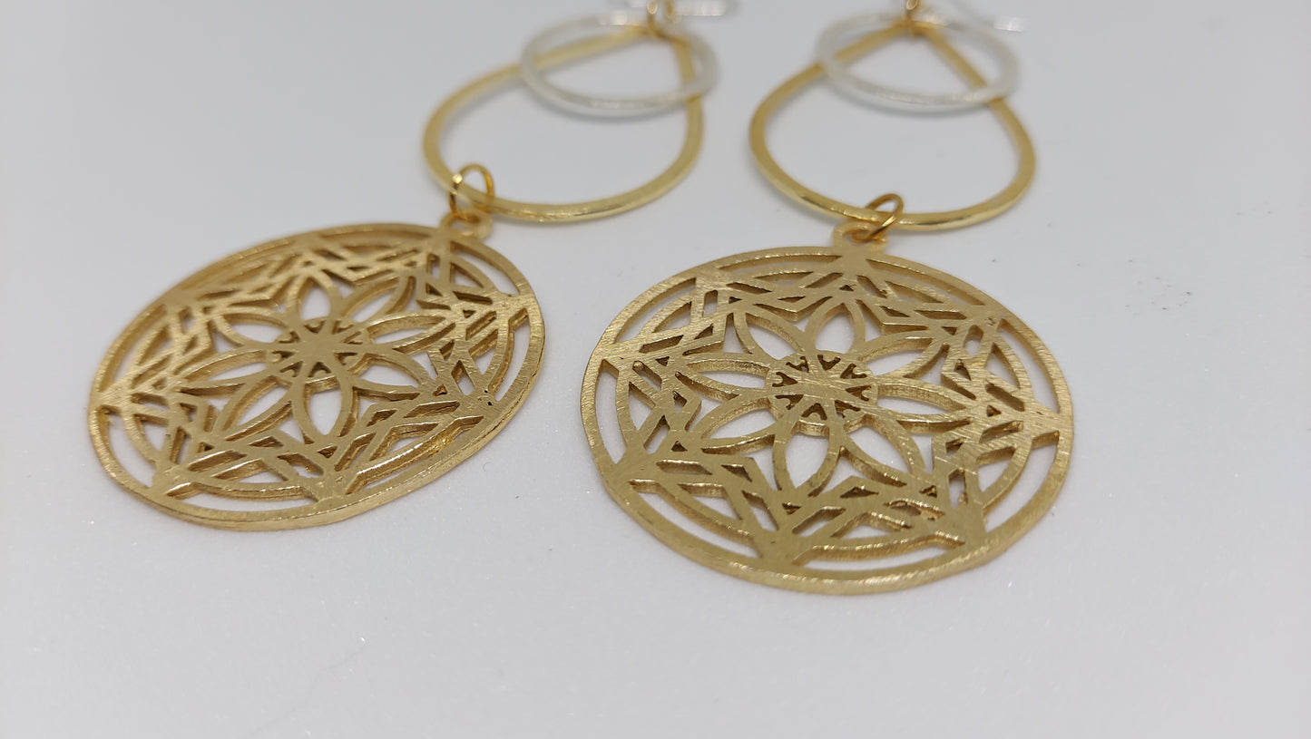 Mandala Tear Drop Earrings