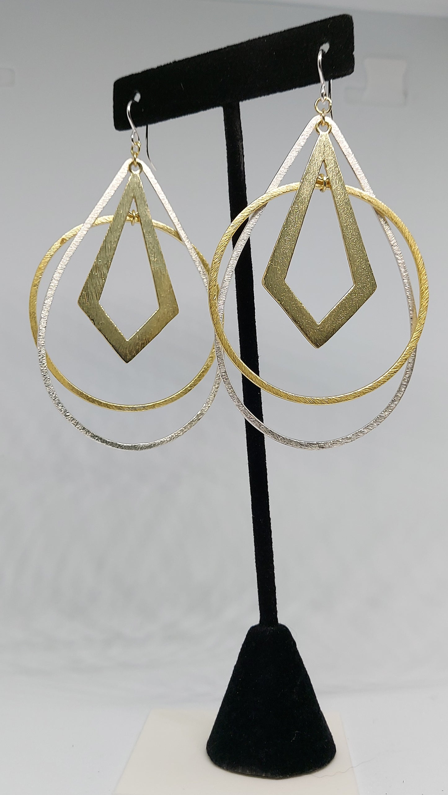 Geo Teardrop Hoop Earrings