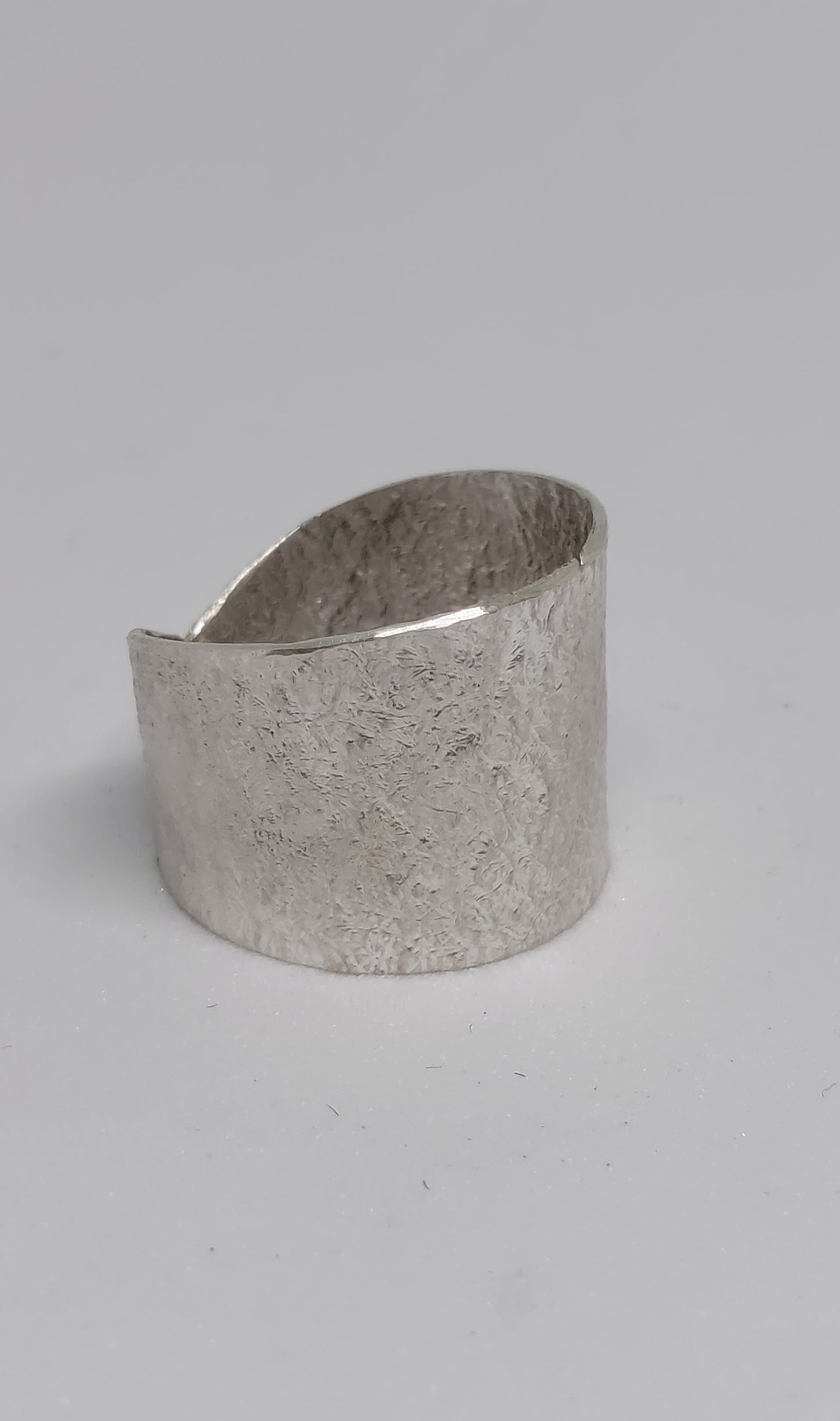 Fabric Pressed Sterling Silver Band (3/4" inch)