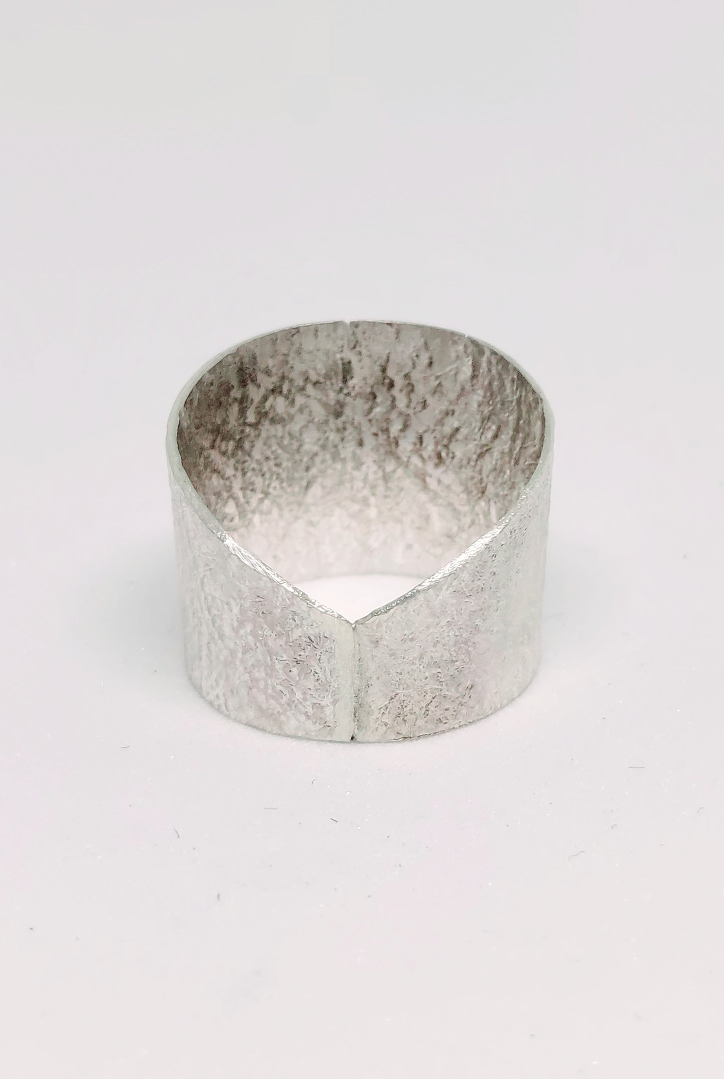 Fabric Pressed Sterling Silver Band (3/4" inch)