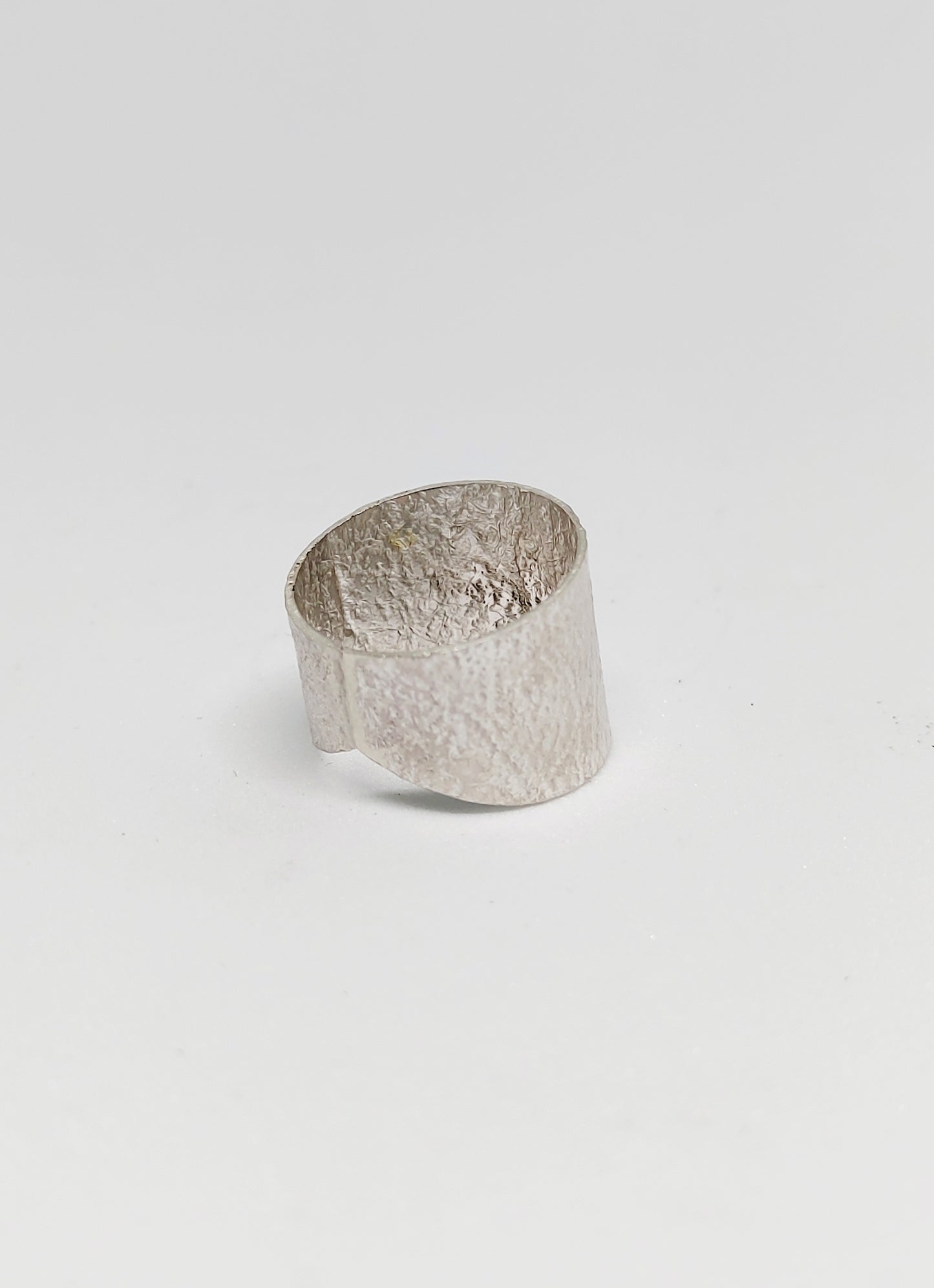 Fabric Pressed Sterling Silver Band (3/4" inch)