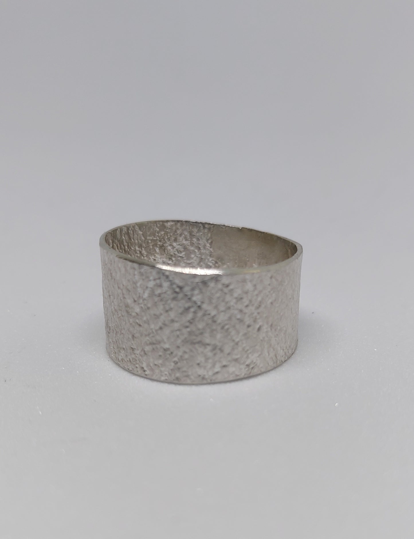 Fabric Pressed Sterling Silver Band (1/2" inch)