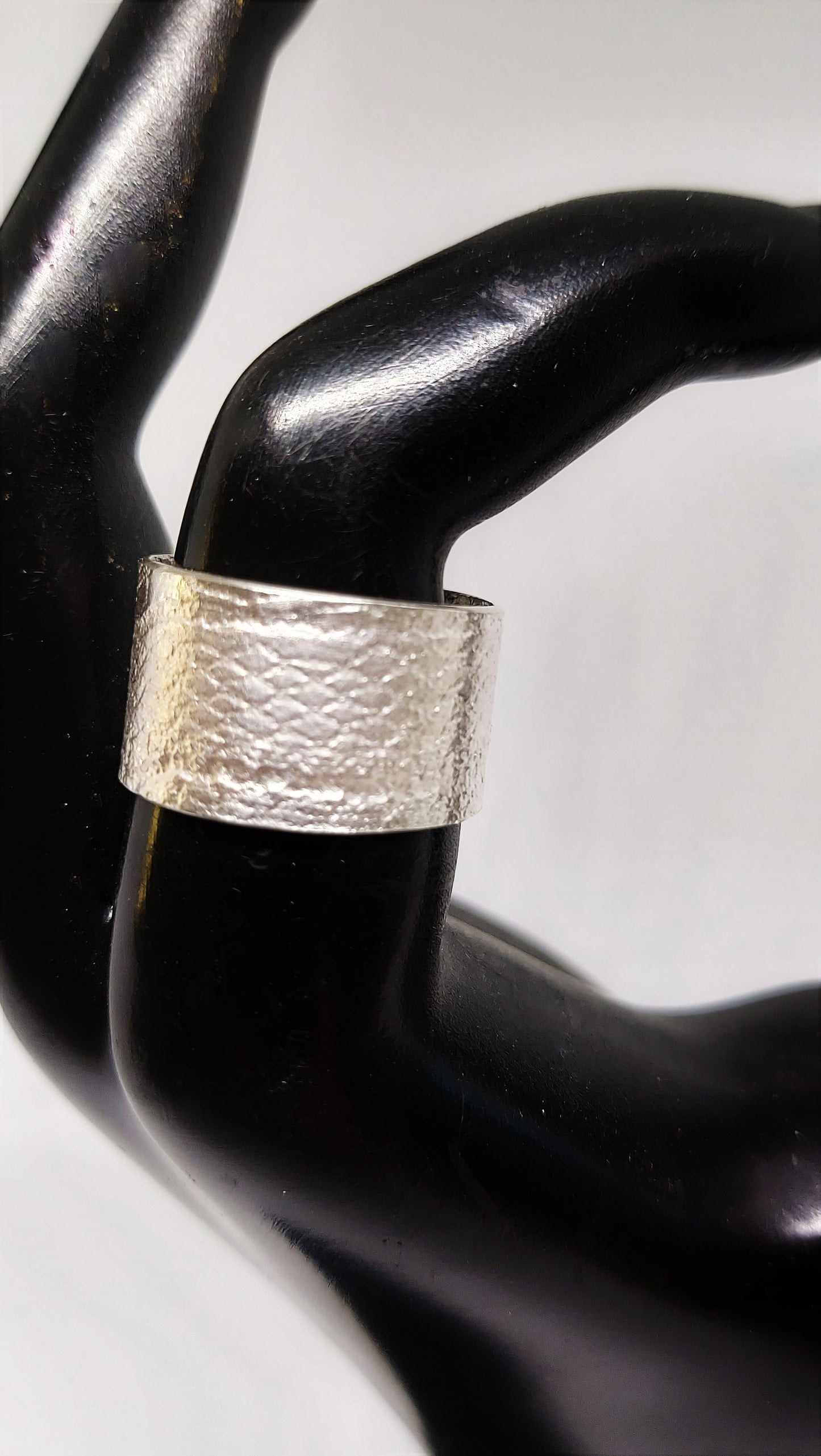 Textured Sterling Silver Band (1/2" inch)