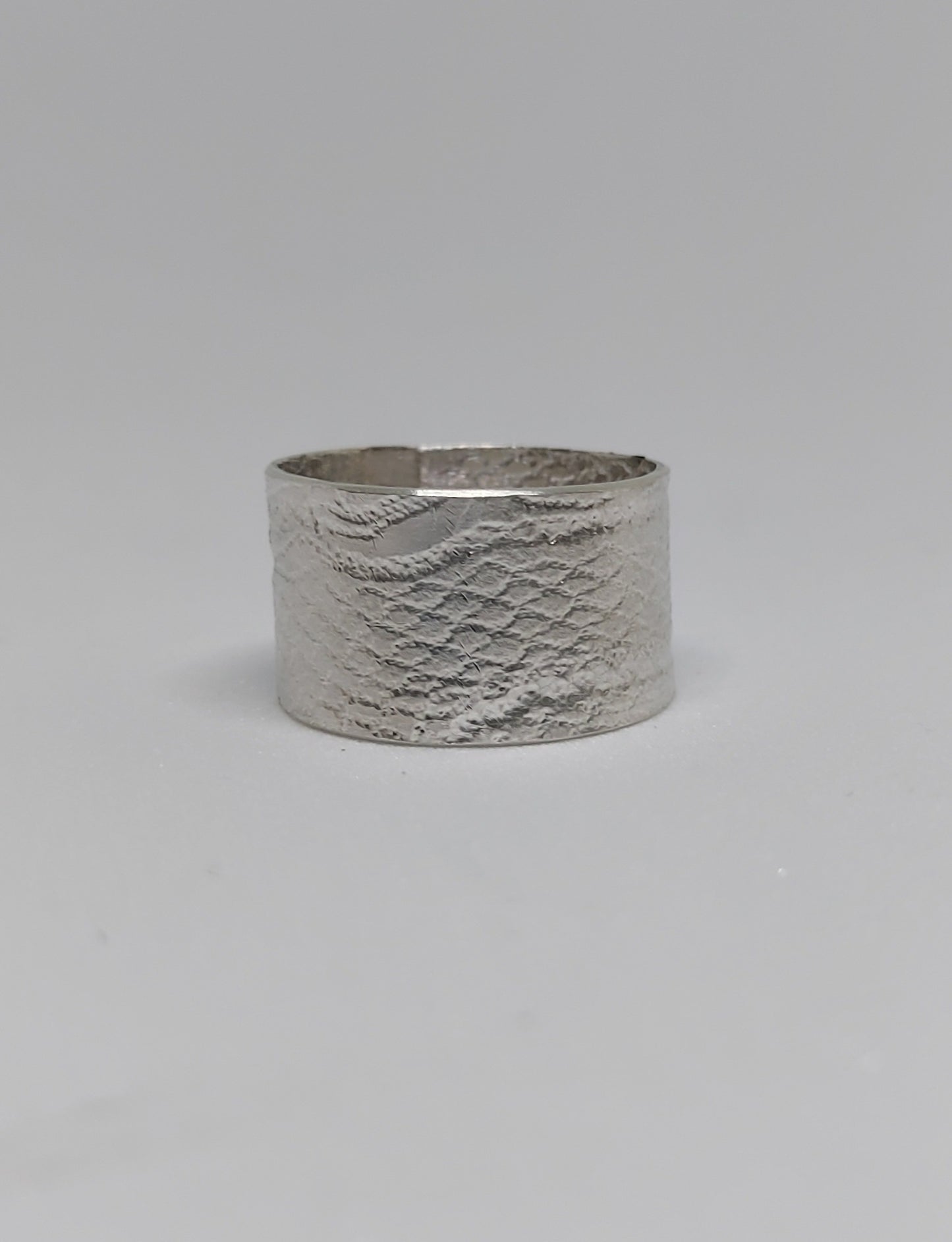 Textured Sterling Silver Band (1/2" inch)