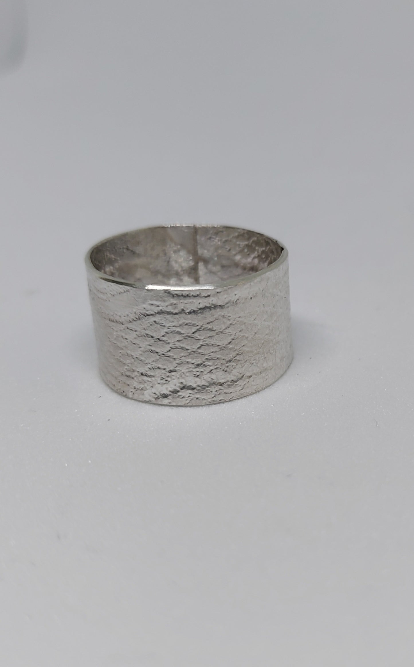 Textured Sterling Silver Band (1/2" inch)
