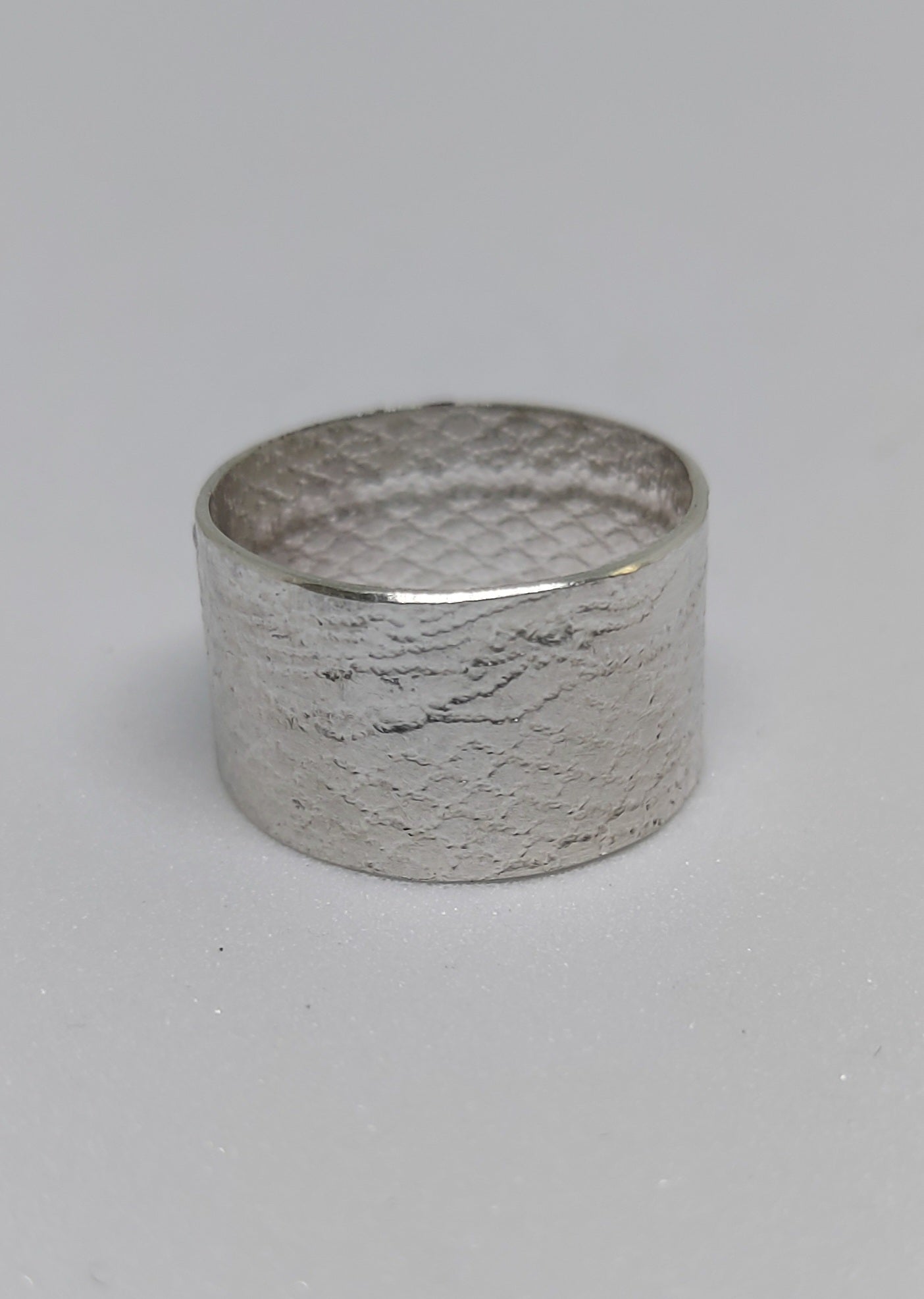Textured Sterling Silver Band (1/2" inch)