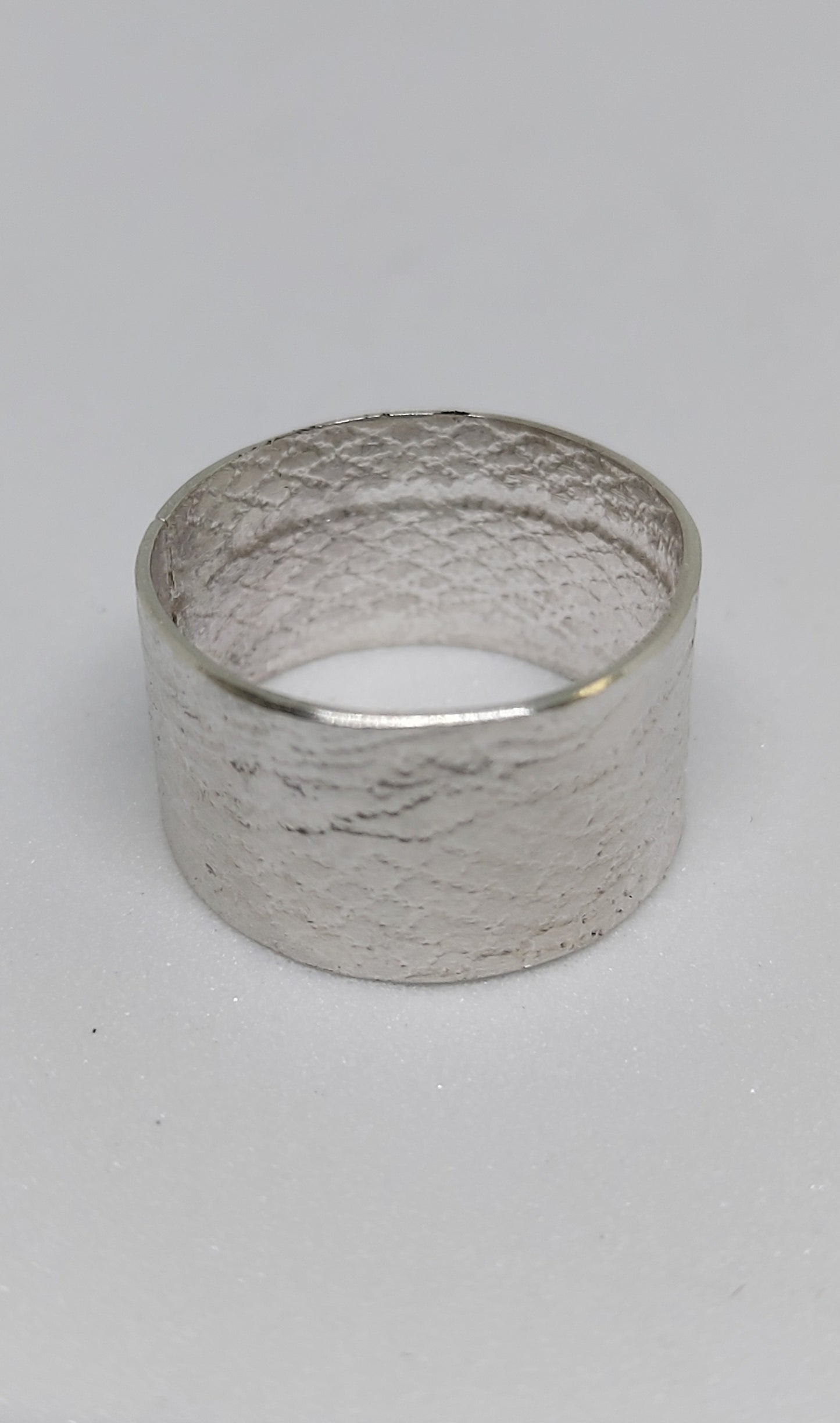 Textured Sterling Silver Band (1/2" inch)