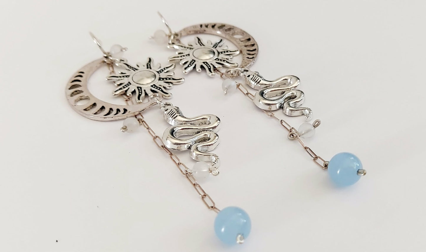 Serpent of the Celestial Tide Earrings