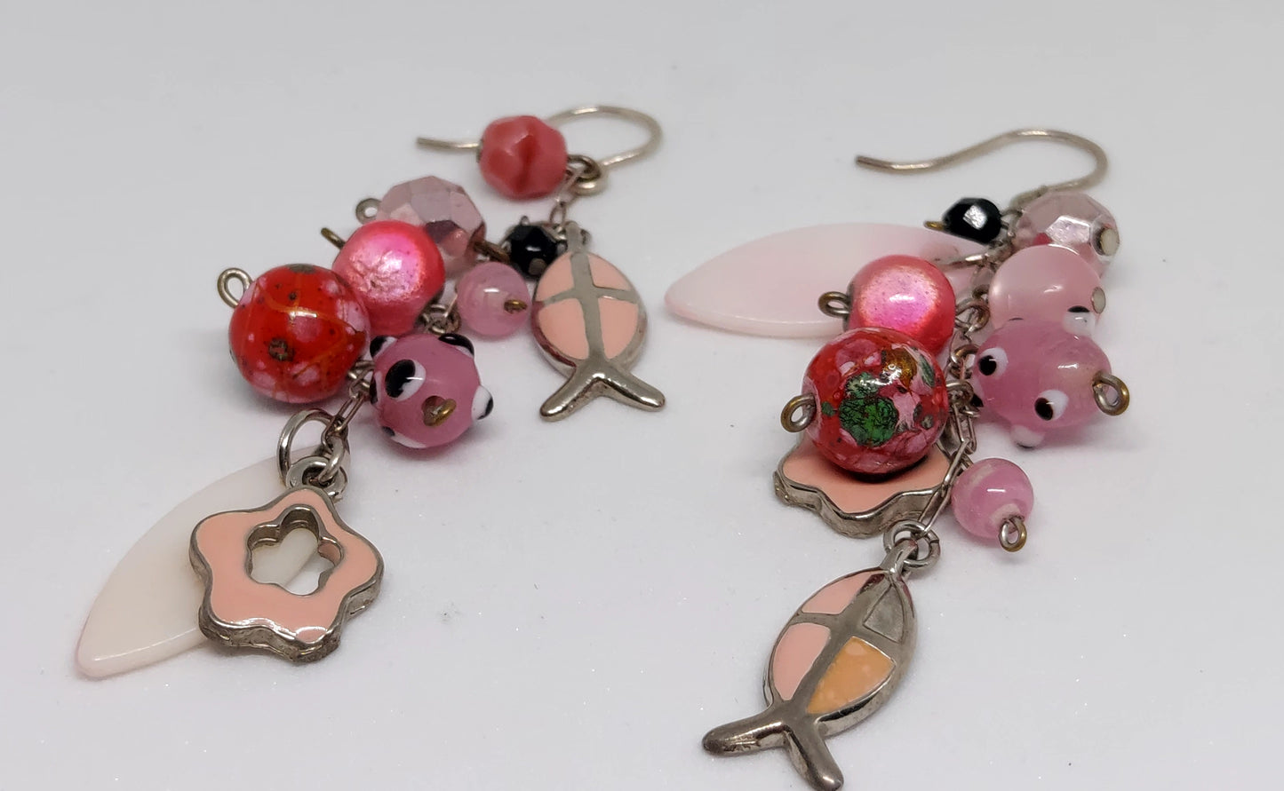 Pink Beaded Earrings