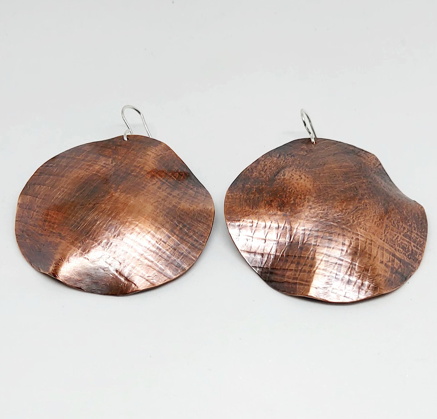 Copper Disk Earrings