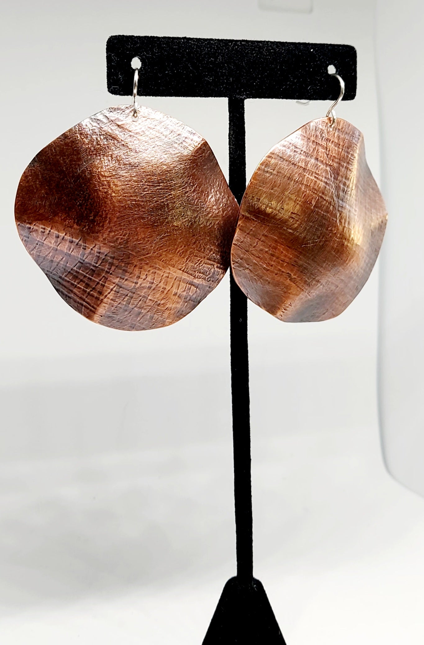 Copper Disk Earrings