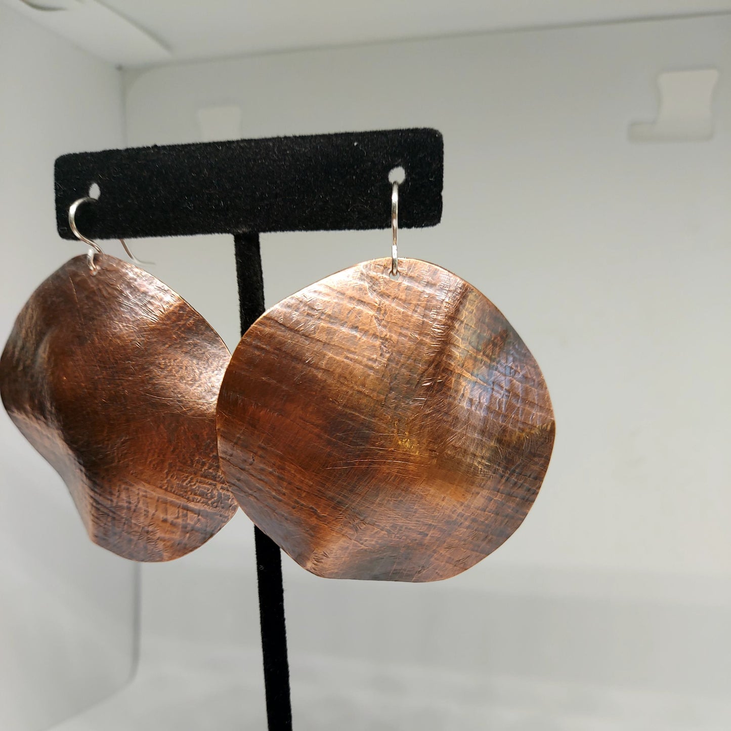 Copper Disk Earrings