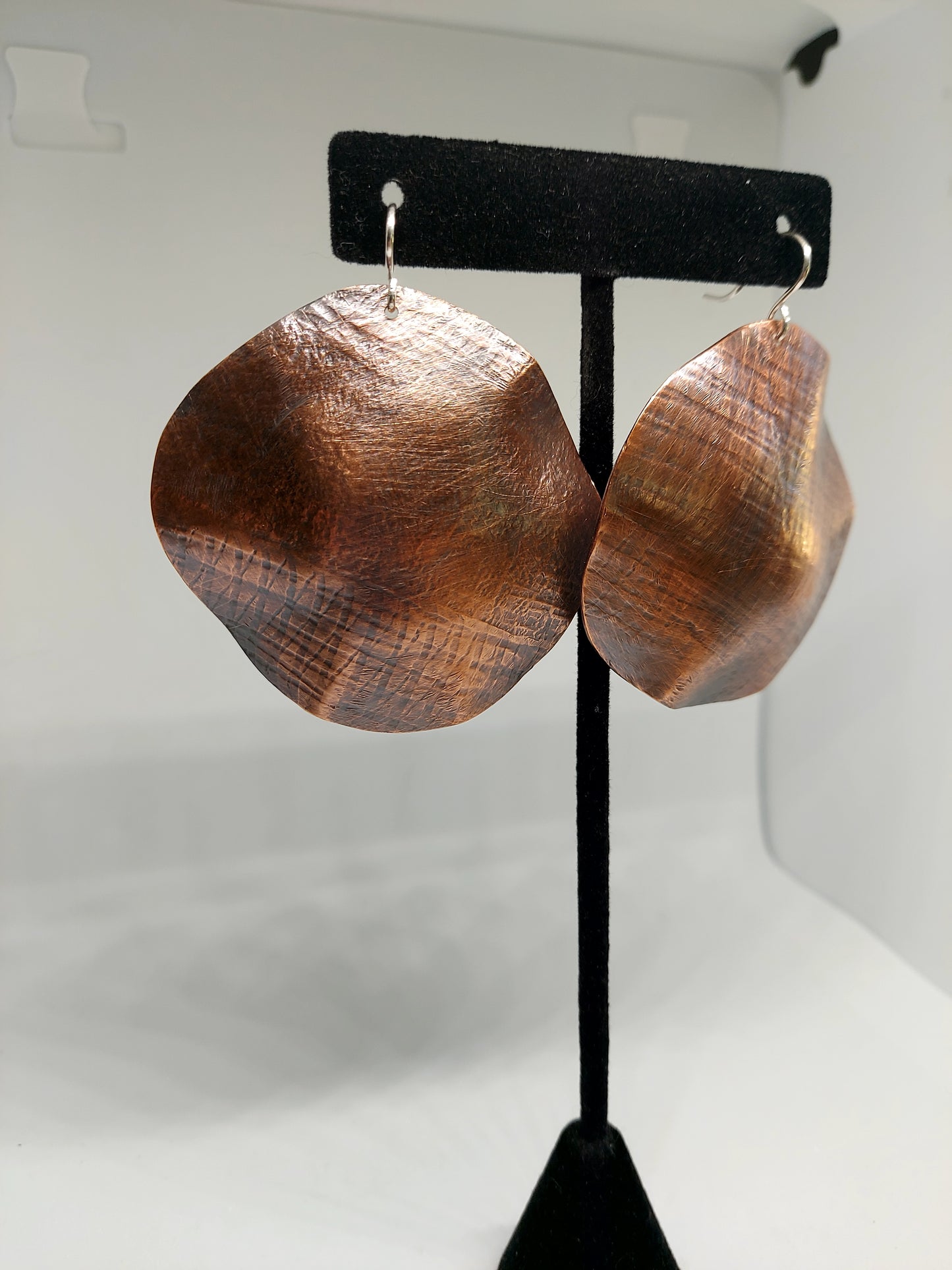 Copper Disk Earrings