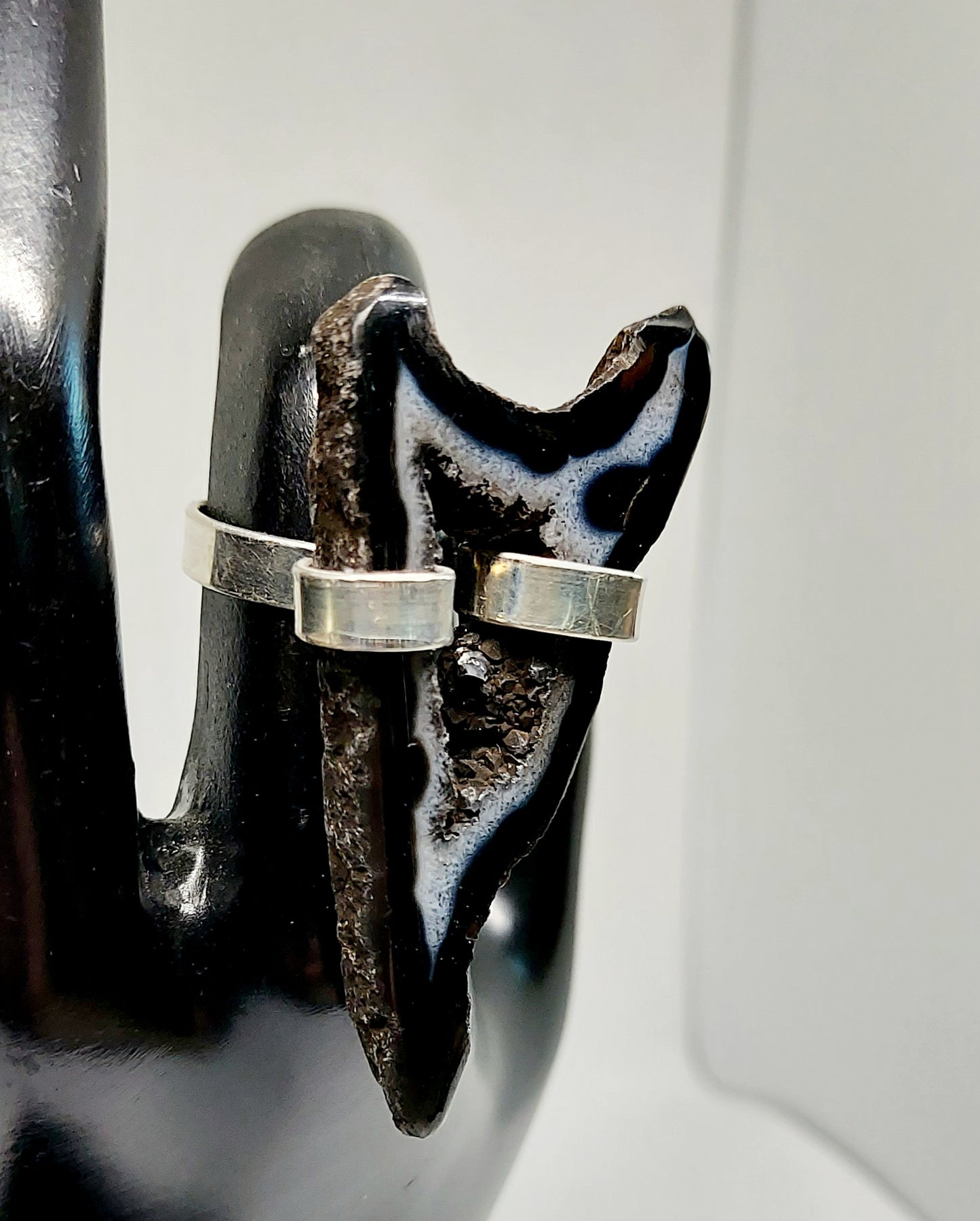 Moonshadow Druzy Quartz Ring