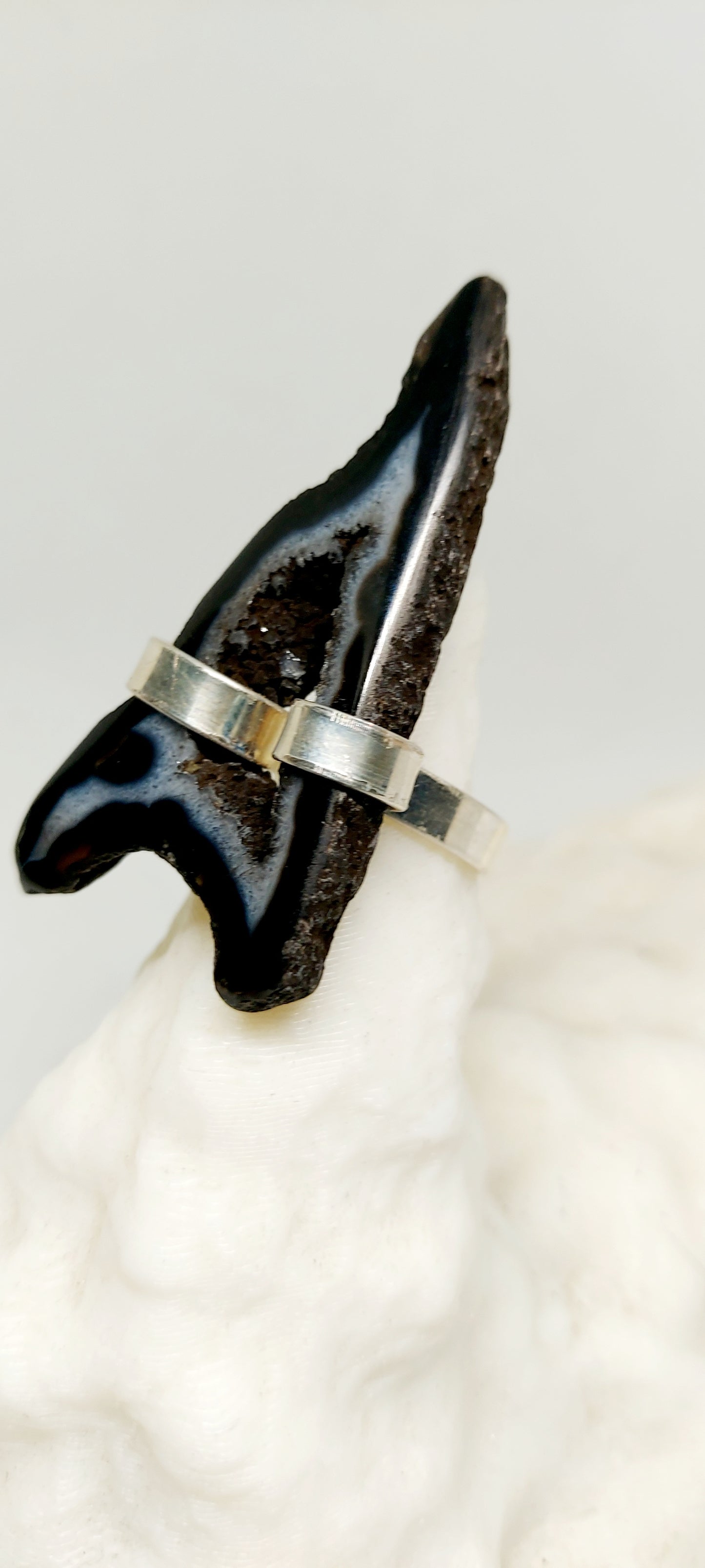 Moonshadow Druzy Quartz Ring