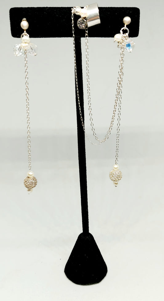 Celestial Whisper Ear Cuff and Earring Duo